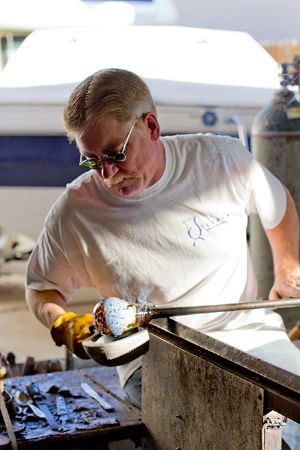 Hand glass blowing